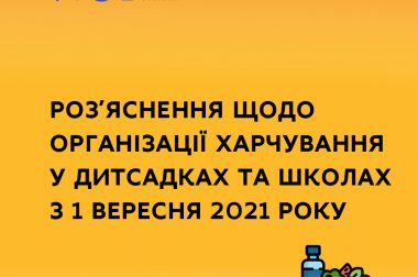 Нові норми та порядок організації харчування дітей в закладах освіти та дошкільного виховання